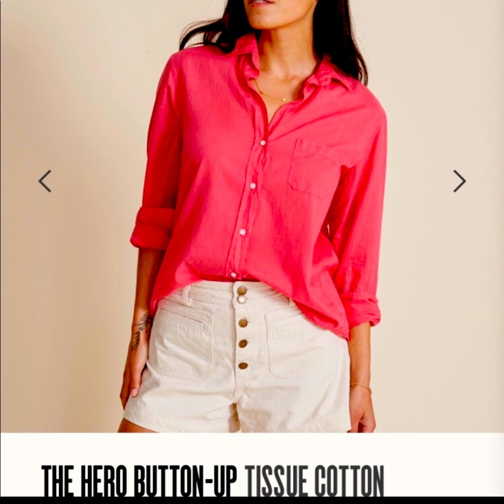 Anthropologie Grayson Hero pink button-up size 3/med